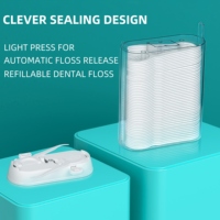 Distributeur Automatique Portable de Fil Dentaire en Gros pour Usine, Distributeur de Fil Dentaire Jetable à Pression Unique en PE, Étui pour Cure-Dents, Utilisation Domestique, Bleu
