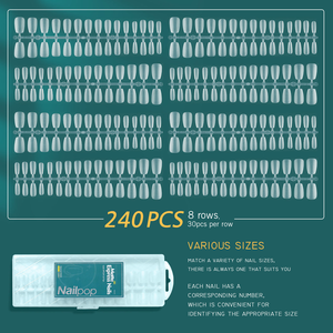 <span class=keywords><strong>Nailpop</strong></span> 240ชิ้นอัลตร้าเคลือบอะคริลิคสไตล์ฝรั่งเศส - Product Image 6