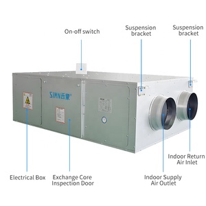 Hiệu quả cao khu dân cư HVAC hệ thống điện erv HRV không khí recuperator Bypass Miễn phí làm mát tự động năng lượng nhiệt Bộ lọc HEPA - Product Image 4