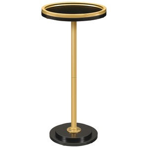 Wholesale <strong>Small</strong> Round Iron Side <strong>Table</strong> Black Gold Coffee <strong>Drink</strong> Martini <strong>Table</strong> for Modern Living Room for <strong>Small</strong> Spaces - Product Image 1