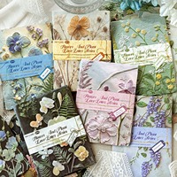 23 pièces/paquet, papier végétal non adhésif, feuilles mobiles, série de lettres d'amour florales, carnet de notes vintage, plante, bloc-notes, décoration DIY
