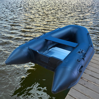 Bateau pneumatique de pêche gonflable léger en PVC écologique et durable, idéal pour les sports nautiques en plein air, la dérive et le canoë