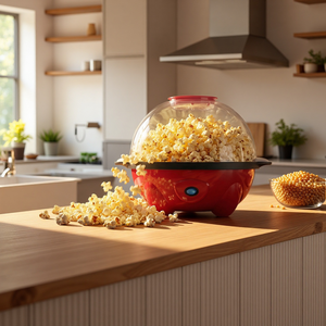 Máquina de Palomitas Eléctrica Transfronteriza de 700W, 4.275L, Estándar Europeo, Circulación de Aire Caliente, Olla Antiadherente, <span class=keywords><strong>para</strong></span> Palomitas de Maíz con Azúcar y Aceite - Product Image 1