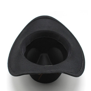 American Western Cowboy Sombrero de hombre Sombrero de caballero negro Metal Tauren Logo Sombrero de copa - Product Image 4
