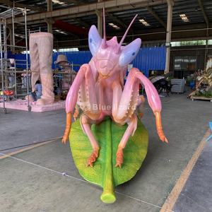 Zigong lézard bleu personnaliser <span class=keywords><strong>la</strong></span> décoration de parc de grande taille simuler des insectes animatroniques <span class=keywords><strong>orchidée</strong></span> <span class=keywords><strong>mante</strong></span> pour l'exposition - Product Image 4