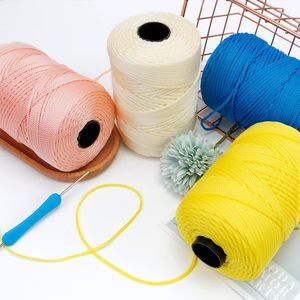Fil de soie glacée léger, fil de chanvre glacé, chapeau de soleil d'été, sac au crochet DIY tissé à la main, coussin, couverture, soie brillante ajourée, laine épaisse - Product Image 2