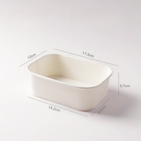 Boîte rigide en papier kraft recyclé épais et jetable pour plats à emporter, sushis, pique-niques, écologique et de qualité alimentaire