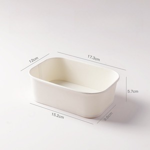 Kotak Kemasan Kertas Kraft Tebal Sekali Pakai untuk Makanan Bawa Pulang, Ramah Lingkungan, Food-grade, Piknik, Berkemah dengan Tutup - Product Image 1