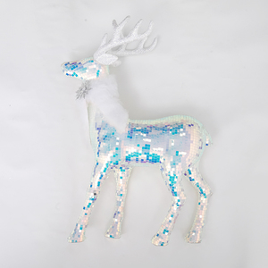 Figura de Ciervo Brillante con Lentejuelas, Decoración Navideña para Interiores, Juguete Navideño - Product Image 3