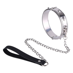 FISTSX Collar de Metal pesado de alta calidad con cadena SM Bondage Slave Cosplay disfraz BDSM <span class=keywords><strong>para</strong></span> <span class=keywords><strong>hombre</strong></span> mujer pareja placer - Product Image 6