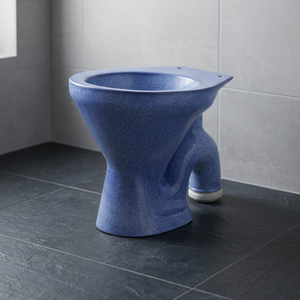 Inodoro de Cerámica Rústico Azul Vitrosa con Sifón S/P, Conjunto de Inodoro con Doble Descarga, Tanque Oculto, Ecológico, Montado en el Suelo - Product Image 1