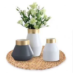 Water Hyacinth Natural Handwoven Nordic Style Solid Color <b>Placemat</b> Round Hot Pot Coaster <b>Table</b> Cup Mat Non-Slip Heat-Resistant - Product Image 2
