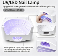 Nouvelle conception, lampe UV pour ongles à séchage rapide, grande capacité, 5 minuteurs, lampe UV LED professionnelle pour salon de manucure, double zone