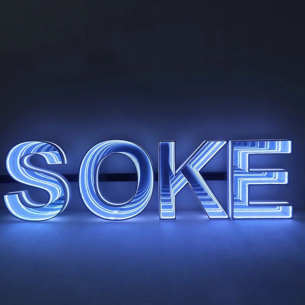 Geen Moq Nieuw Ontwerp Custom Neon Muur Opknoping Acryl Led Spiegel Letters Logo Op Maat Gemaakt Oneindig Neon Teken