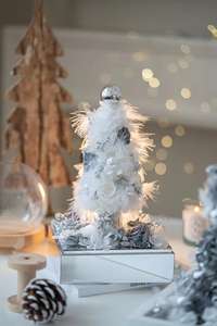 Árbol <span class=keywords><strong>de</strong></span> <span class=keywords><strong>Navidad</strong></span> <span class=keywords><strong>de</strong></span> Flores Preservadas en Caja <span class=keywords><strong>de</strong></span> Acrílico, Hortensias y Rosas Preservadas para Bodas, Decoración Navideña - Product Image 3