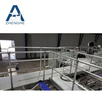 Plateforme d'entretien en aluminium de qualité aéronautique avec garde-corps et passerelle