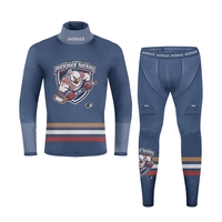 Protège-cou de hockey à manches longues, couche de base de protection pour le hockey, vêtements de hockey OEM en gros