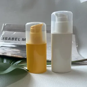 30ml 50ml PP bouteille de pompe à vide sans air de forme ovale recyclable pour emballage cosmétique de protection solaire