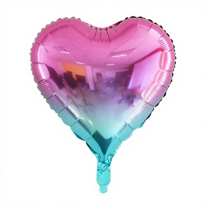 <span class=keywords><strong>Palloncini</strong></span> in Foil da 18 Pollici <span class=keywords><strong>con</strong></span> Colori Sfumati, Versione Lucida <span class=keywords><strong>Arcobaleno</strong></span>, Forma a Cuore e Rotonda per Decorazioni di Feste di Compleanno - Product Image 2