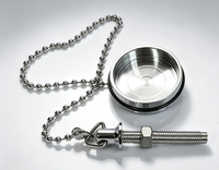Tapón de Lavabo Tradicional de Alta Calidad, Cromado, Anticorrosión, Ecológico, de 1 1/2 Pulgadas, con Cadena de 14 Pulgadas