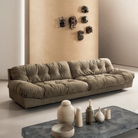 Canapé Nuage Moderne de Luxe Léger en Tissu Rembourré de Duvet, Style Italien, Tendance Internet, pour Salon et Décoration Intérieure