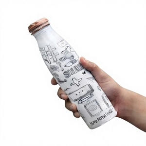 Elegante Botella de Agua de Cobre Estampada, Botella Ecológica y Estilosa para Uso Diario, Yoga, Gimnasio, Oficina, Escuela, Viajes, Regalo - Product Image 3
