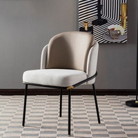 Licht luxus post-moderne kreative rückenlehne stuhl einfache esszimmer stuhl eisen leder hocker hotel