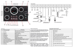 Cruscotto per Generatore Diesel 300*190mm con Copertura Scatola di Controllo e Manometri, Pannello Strumenti per Imbarcazioni 4000RPM - Product Image 3