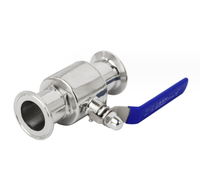 Robinet à bille en acier inoxydable de haute qualité et bon marché, robinet à bille manuel pour l'eau, installation rapide, étanchéité en PTFE