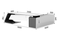 Mobilier de bureau créatif Design moderne Table de bureau PDG Patron Directeur général Bureau Patron Type l
