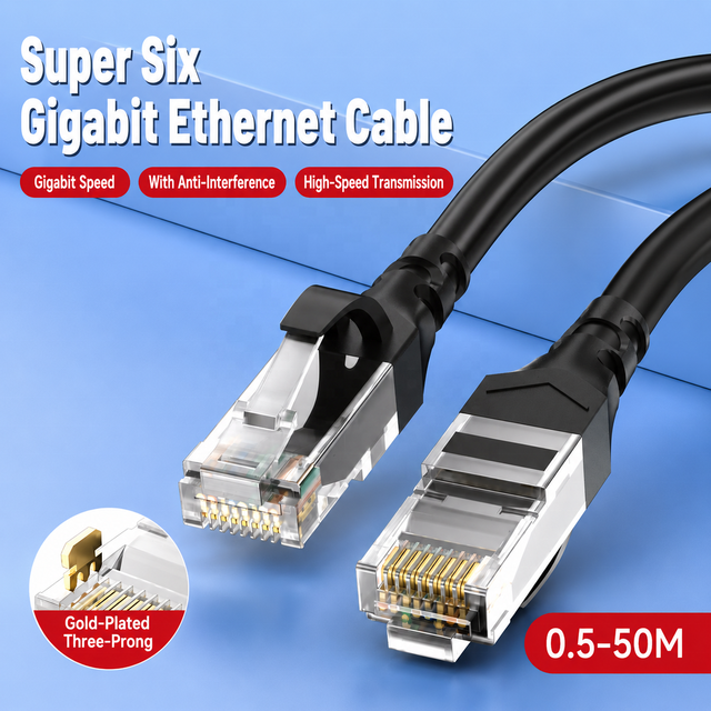 10M Ethernet Cable Cat6 Gigabit 1000Mbps Internet Cable RJ45 LAN Cord Shielded Network for Laptop Engineering Router PC