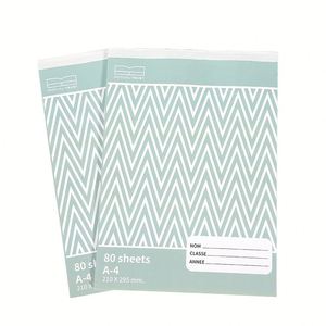 Bloc de Notas Personalizado con Hojas Desprendibles, Perforadas, con Regla Francesa, 80 Páginas, Papel Blanco A4, Bloc de Escritura Legal - Product Image 1