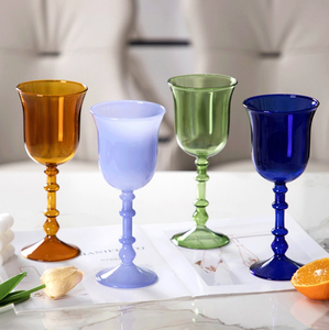 <span class=keywords><strong>Verres</strong></span> <span class=keywords><strong>à</strong></span> <span class=keywords><strong>vin</strong></span> sur <span class=keywords><strong>pied</strong></span> en verre coloré français, personnalisés et créatifs, avec design bohème, pour la remise des diplômes et l'usage domestique (vente en gros) - Product Image 2