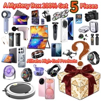 Caja Misteriosa de la Suerte en Oferta, Caja Sorpresa 100% Electrónica con Artículos Electrónicos como Audífonos, Reloj Inteligente, Teléfono, 5 Artículos Aleatorios