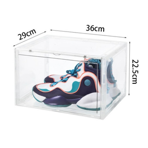 Transparent Shoe Box Plastic Storage Drop Front Sneakers Clear Stackable Organizer Acrylic Storage Shoe Box Plastic