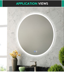 Miroir intelligent de luxe au design artistique, miroir mural LED pour salle de bain, anti-buée, avec éclairage pour maquillage, pour salon et hôtel - Product Image 3