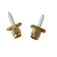 Connecteur coaxial RF en laiton plaqué or 2 trous à bride SMA connecteur mâle de SMA-JFD d'alimentation du fabricant