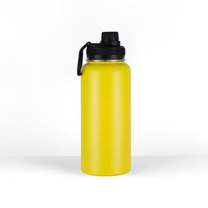 Portable and Reusable Insulated Water Bottle Stainless Steel Water Bottles Water <b>With</b> <b>Straw</b> and 2 Lids - Product Image 2