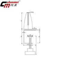 Support de fixation réglable en alliage d'aluminium, pince robuste pour séparateur de bureau, clip de maintien puissant pour table de bureau