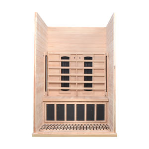 Sauna combiné infrarouge et vapeur en bois massif de pruche, moderne, pour 2 personnes, idéal pour appartement - Product Image 3