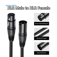 Câble microphone 3 broches XLR femelle vers XLR mâle Mono JACK Câble Hifi pour studio et équipe professionnelle 5m