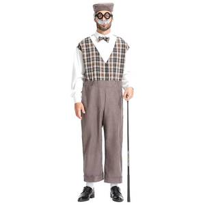 Pantalon à Bretelles HP pour Homme Adulte, Style Grand-Père, à Carreaux, Costume de Centenaire, pour Halloween, Thème TV & Cinéma, en Polyester - Product Image 2