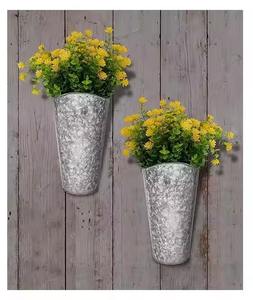 Jardinières de fleurs murales en métal galvanisé de forme personnalisée-Jardinières décoratives en gros écologiques et durables pour une utilisation en fête - Product Image 1