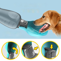 Haute qualité Portable pliant 800ml chien bouteille d'eau grande capacité ABS mise à niveau vente chaude voyage marche bols pour animaux de compagnie et mangeoires