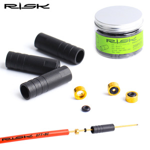 Tapón de Extremo de Cable de Freno para Bicicleta RISK de 4/5 mm con Anillo de Sellado, Piezas a Prueba de Polvo, Extremo de Tubo de Cable Exterior para Bicicleta de Montaña y Carretera, Cambio de Marchas y Freno - Product Image 1