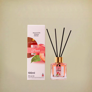 Diffuseur de parfum d'ambiance 100 ml en verre design, parfum fruité, huile essentielle, ensemble diffuseur à bâtonnets - Product Image 3