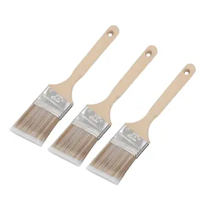 4 inch brush Pet hollow synthetic painting brush with long wooden handle