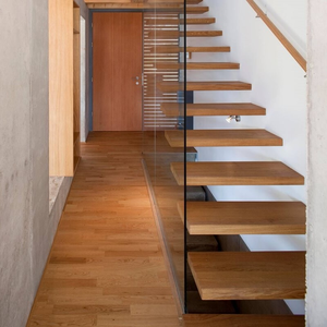 <span class=keywords><strong>Escalera</strong></span> flotante <span class=keywords><strong>interior</strong></span> de diseño moderno con <span class=keywords><strong>barandilla</strong></span> de <span class=keywords><strong>madera</strong></span> <span class=keywords><strong>y</strong></span> vidrio de calidad El último diseño <span class=keywords><strong>interior</strong></span> de la fábrica - Product Image 5