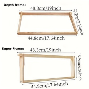 20 marcos de colmena Langstroth profundos sin ensamblar, hechos a mano de madera de pino con panal, para apicultura, en estado nuevo. - Product Image 2
