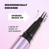 Crayon à sourcils liquide vegan double embout haute pigmentation, maquillage pour les sourcils résistant aux taches